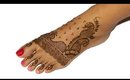 Simple Indian Pakistani Bridal Mehendi/Henna Design For Foot