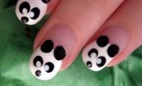 Cute & Easy Panda Nail Art