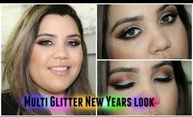 Multi-Glitter New Year Look