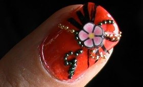Nail art tutorial fimo flower nail art 3D nail art designs Easy DIY to do at home for beginners