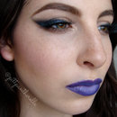 Smoked Navy Liner and Purple Lips