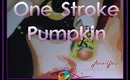 HALLOWEEN Pumpkin & Flower One Stroke :::..☆ Jennifer Perez of Mystic Nails☆Uñas Calabaza