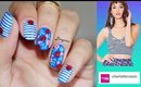 Nautical and Floral Nails I Charlotte Russe