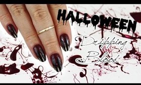 Edgy Dripping Blood Nails | Halloween ♡