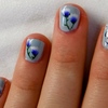 Flower and Butterfly Nail Art