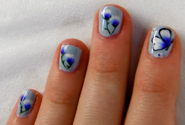 Flower and Butterfly Nail Art | Nicola C.'s (nicola_cann) Photo ...