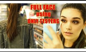 FULL FACE USING TESTERS Doing My Makeup In Boots