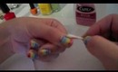 Rainbow splatter art nail tutorial