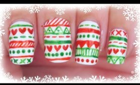 Advent Calendar | 8 - Tribal Christmas nail art ✩ Martina Ek