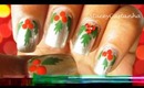 Easy Mistletoe nails :)
