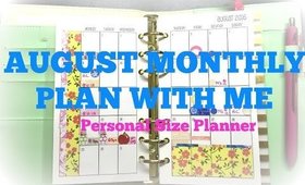 August Monthly Plan with Me | Personal Size Planner