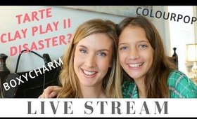 Chatty LIVE STREAM! Tarte Clay Play II Disaster | December 2017 BoxyCharm Unboxing ETC!