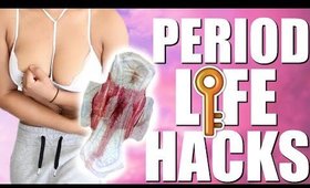 PERIOD LIFE HACKS! HOW TO ELIMINATE BLOATING + CRAMPS! | BeautybyGenecia