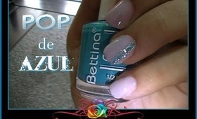 POP de Azul Esmalte en Uñas Natural :::... ☆ Jennifer Perez of Mystic Nails Diseños de Uñas ☆