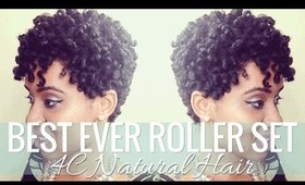 Best Ever Roller Set on 4C Natural Hair