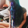 Blue Turquoise Purple Green Hair