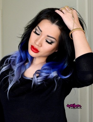 A super sexy, classic pinup look from I Am Nymphette, featuring our Gaga lashes! 