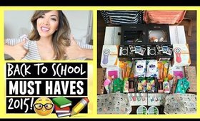 BACK TO SCHOOL Must Haves 2015! + Huge Giveaway!!