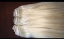 Processed Bleach Blonde European Remy human hair weft