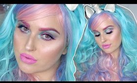 Pretty Halloween Makeup Tutorial ♡ Colorful Unicorn Inspired!