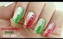 Peppermint Swirl Nail Art!