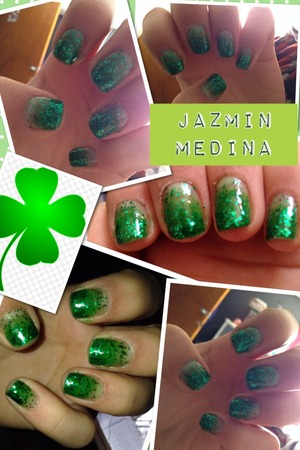 St. Patricks day nails happy st. Patty's day ! (:  