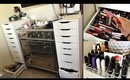 My Makeup Collection & Storage | MESSY & REAL AF