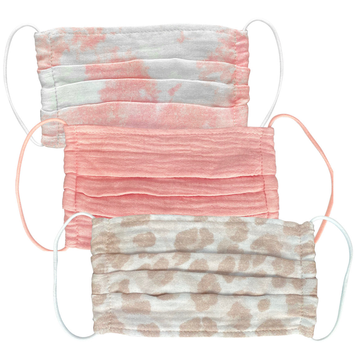 Kitsch Cotton Face Mask 3pc Set Blush Beautylish