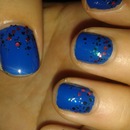 blue with glitter 