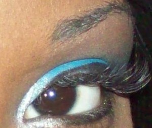 Blue and SIlver Look. Tutorial Video on YouTube titled Blue Ivy Eyes.