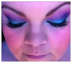 i was inspired by a look i saw Dulce Candy do of a recreationg of Katy Perry's TGIF video look. i didnt have glitter at the time, or all of the same stuff, but this was my attempt at the look, i loved how it came out, and later wore the look to her concert. :)