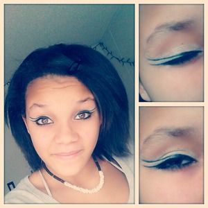 Double winged eye makeup *this is my work/photo of me*