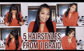 5 EASY HAIR STYLES FROM 1 BRAID, PERFECT FOR THE HOLIDAYS