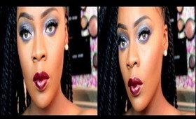 [FULL FACE] Holiday Collab w/ Jamaican Makeup Artist | Holiday Glitz by Aymonegirl