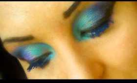 mua  eyeshadow( electrick blues)