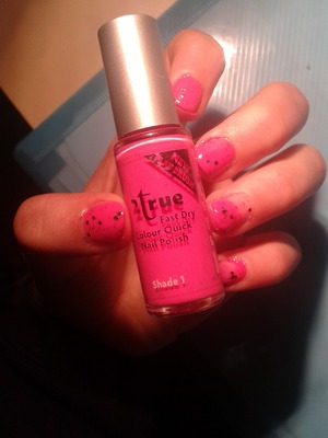 My new years nails. My ring finger/accent nail is ombre pink galaxy theme. Yay or Nay?