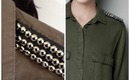 DIY | Zara Inspired Military Studded Shoulder Shirt