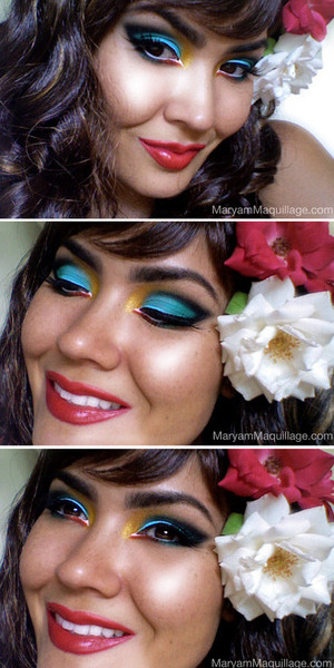 A photobooth photo session for my Carmen-inspired makeup look: http://www.maryammaquillage.com/2012/07/senorita-carmencita.html

