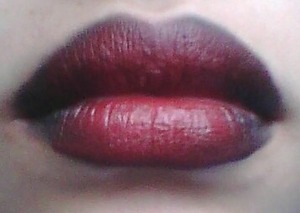 my first time doing ombre red and black lips what do you think? 