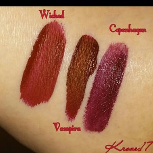 swatches! My Mini Me (Baby Niece A.K.A Yellow Belly! ) @alicelarue Gave me @limecrimemakeup Velvetine in Wicked for Christmas,  I've been loving it! Is close to @thekatvond Vampira but more redish.  Liquid Lipsticks are definitely my favorite lip product and I am so loving that every company has them now! The new Metallic ones from KVD will be in my cart once they release! The last swatch is @nyxcosmetics Soft Matte Lip Cream in Copenhagen,  which was the first (semi) liquid lipstick I ever tried but if you are looking for long lasting Lime Crime Velvetines are (in my opinion ) the longest lasting. Then tell next best is KVD Ever Lasting Liquid Lipsticks.  I have chronic dry mouth and cracked lips so my lipstick never lasts all but these are definitely better then standard lipsticks for me. What liquid lipsticks are your favorite? What should I try next? 

#Lips #lipsticks #KVD #katvondbeauty #Kvdlook #Limecrime #wicked #Velvetine #nyxcosmetics #Copenhagen #red #redlips. #Swatches #liquidlipstick #matte #darklips #cosmetics #beauty #beautyproducts #beautyshot #makeup #makeuplook #makeuptrends #trends #lipart #lipproducts #instabeauty #instamakeup #kroze17 