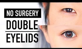 No Surgery Double Eyelid Tape Glue & Fibre Tutorial ♥ 3 Products B&A Monolid & Hooded Lid ♥ Wengie