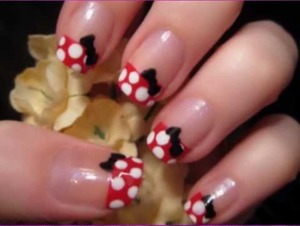Hey Gurlz! Your kid always wants to go and " get there nails like yours " and u try to take them to the salon every once in a while. But the prices get higher everyday on everything! So, with this so cute Minnie Mouse Nail look, you can do their nails minutes. Very easy. All you have to buy is a bottle of polish. And it lasts u multiple times that u paint someone nails. So come on ladies! Make somebody's nails look so cute this year for Holidays. 