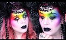 Goth Rainbow? Makeup Idea for Halloween