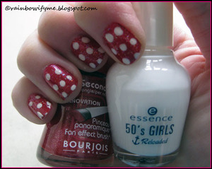 Read about this design on my blog: http://rainbowifyme.blogspot.com/2011/09/bourjois-and-essence-50s-girls.html