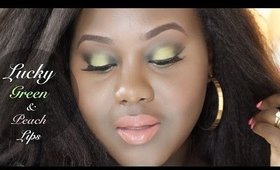 Makeup Look | Lucky Green Eyes and Peach Lips | Chanel Boateng