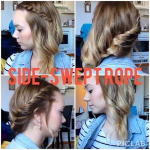 Hairstyle of the day :) Ropes and twists!