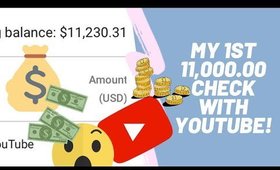 YouTube paid me 11,000.00!  My first 11K check from YOUTUBE! INSTAGRAM IS HIDING LIKES!