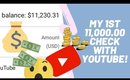 YouTube paid me 11,000.00!  My first 11K check from YOUTUBE! INSTAGRAM IS HIDING LIKES!