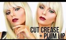 Cut Crease + Plum Lip Makeup Tutorial | Chloe Viv