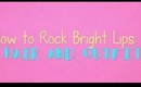 How to Rock Bright Lips: Hair & Outfit! {collab with lovetheraelook}